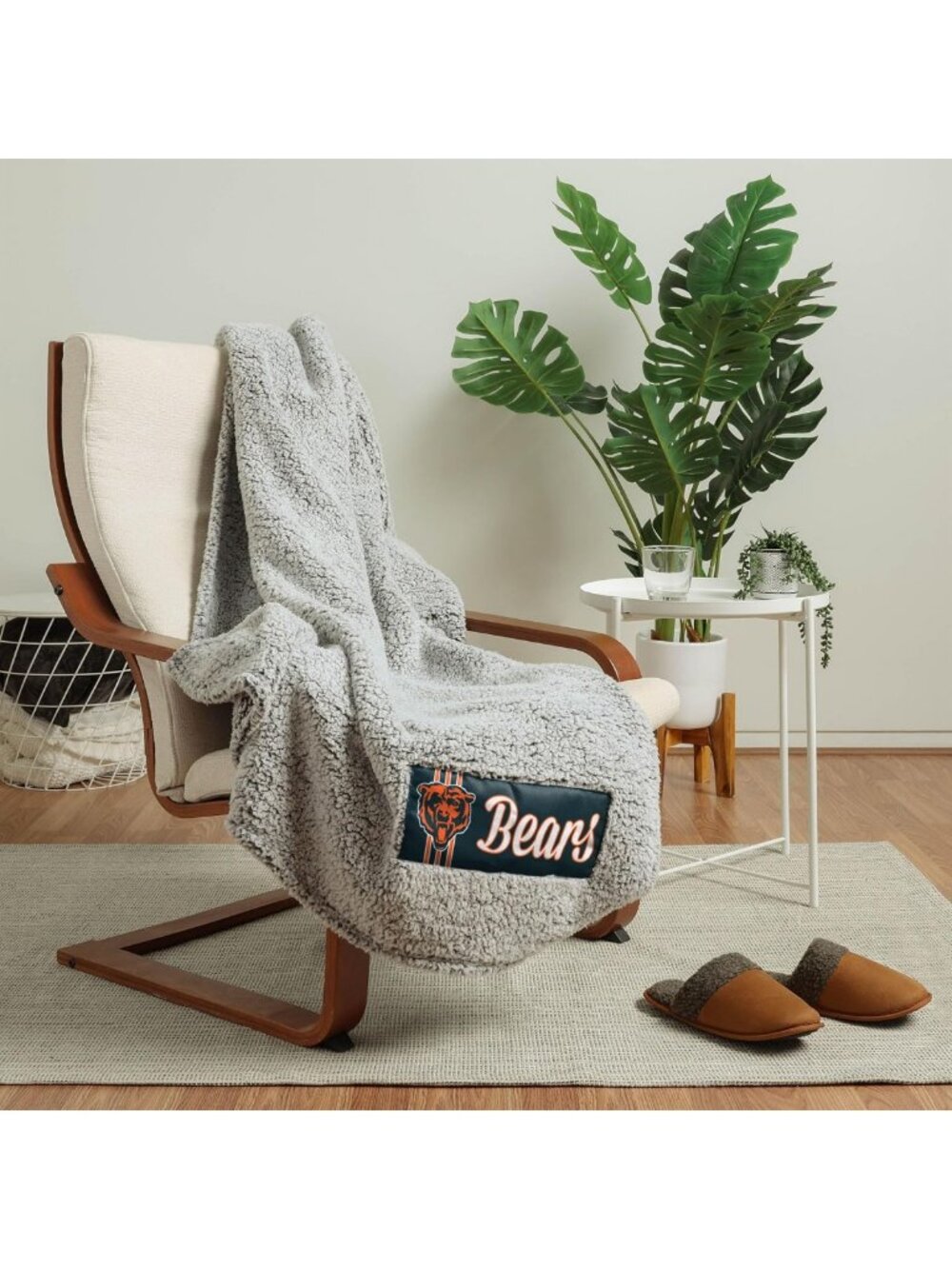 Cozy NFL Team Color Sherpa Blanket - Big Logo, 60" x 70", Perfect for Game Day